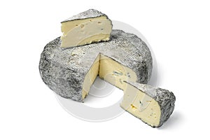 Fresh French Rochebaron cheese and pieces