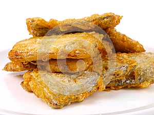 Fresh fried Conger fish