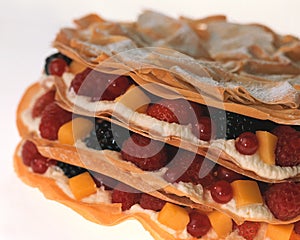 Fresh fruit in choux pastry