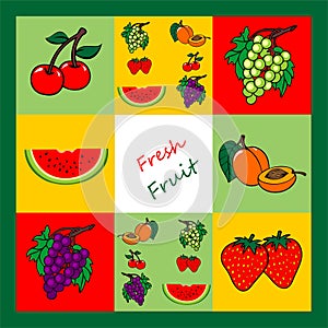 Fresh fruit collection,fruit set