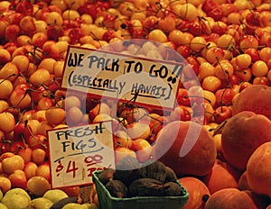 Fresh fruit in farmer`s market