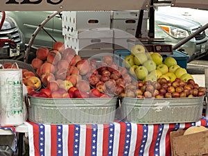 Fresh fruit at farmers market