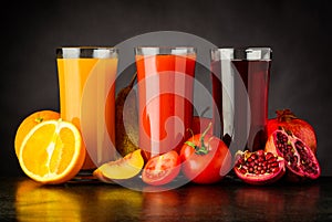 Fresh Fruit Juice Drink in Glass