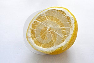 Fresh fruit lemon and white background
