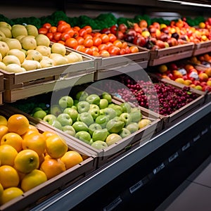 Fresh fruit market stand