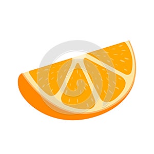 Fresh fruit sliced citrus orange cartoon vector isolated illustration