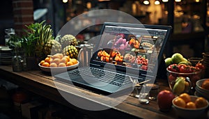 Fresh fruit and vegetables fuel healthy lifestyles in modern homes generated by AI