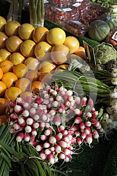 Fresh Fruit and Vegetables, Thursday Market, Boulevard Saint-Germain, Paris, ÃŽle-de-France