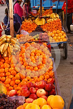Fresh fruit in wagon photo