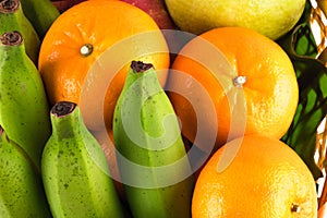 Fresh fruits.Assorted fruits colorful  banana and orange on  background fruit health food