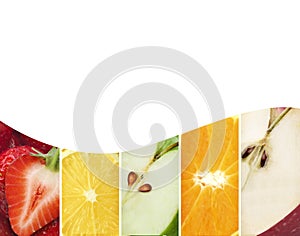 Fresh fruits background