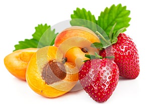 Fresh fruits healthy food berry mix strawberries