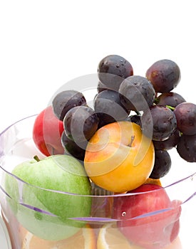 Fresh fruits with juicing machine