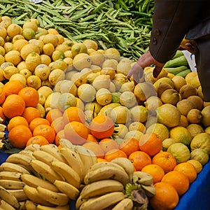 Fresh fruits on a market