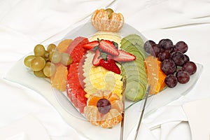 Fresh fruits served table
