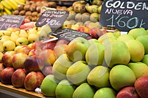 Fresh fruits in a spanish market