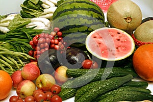 Fresh fruits and vegetables