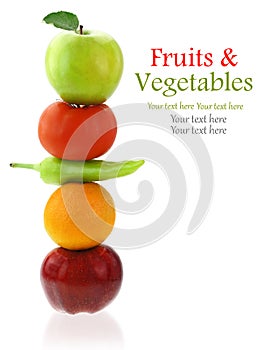 Fresh fruits and vegetables