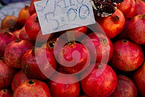 Fresh fruits and vegetables at the local market in Lima