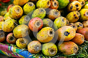 Fresh fruits and vegetables at the local market in Lima