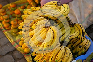 Fresh fruits and vegetables at the local market in Lima