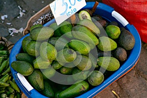 Fresh fruits and vegetables at the local market in Lima