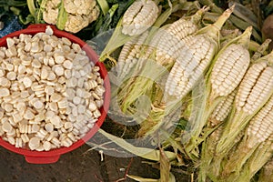 Fresh fruits and vegetables at the local market in Lima