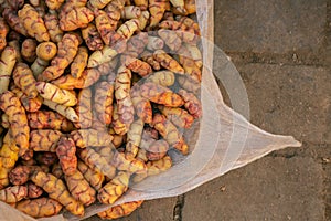 Fresh fruits and vegetables at the local market in Lima