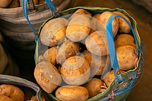 Fresh fruits and vegetables at the local market in Lima