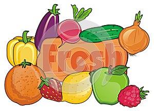 Fresh fruits and vegetables