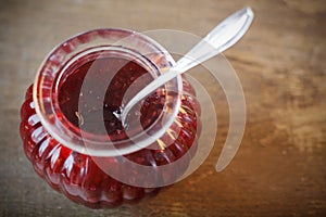 Fresh fruity strawberry jam