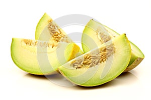 Fresh galia melon pieces