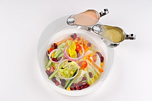 Fresh garden salad on a table.