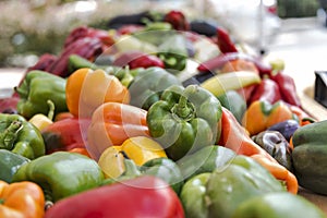 Fresh garden vegetables at a farmer's market