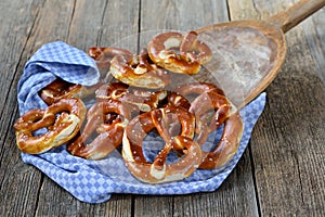 Fresh German pretzels