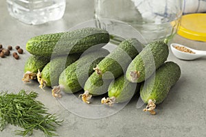 Fresh gherkins