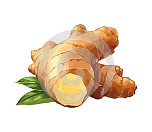 Fresh ginger root, a healthy cooking ingredient