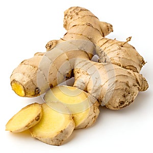 Fresh Ginger Root Isolated on a Transparent Background photo