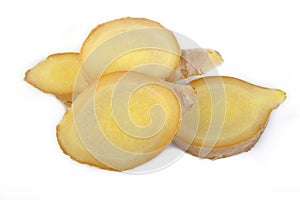 Fresh ginger root isolated