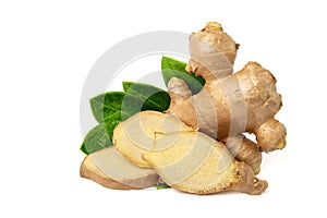 Fresh ginger sliced â€‹â€‹with leaves prevent covid-19