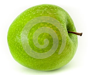 Fresh Granny Smith green apple on the white background