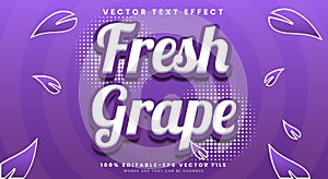Fresh Grape 3d editable text effect Template