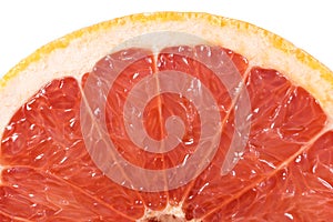 Fresh grapefruit in a cut