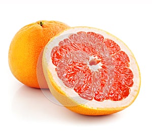 Fresh grapefruit fruit with cut