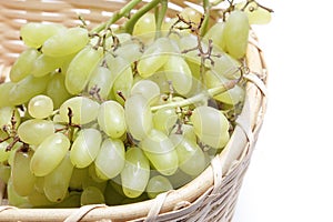 A fresh grapes in basket.
