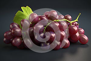 Fresh grapes on a dark background