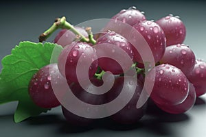 Fresh grapes on a dark background