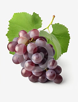 Fresh grapes on white background