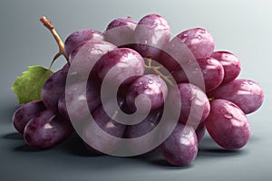 Fresh grapes on a white background