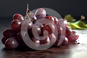 Fresh grapes on a wodden background